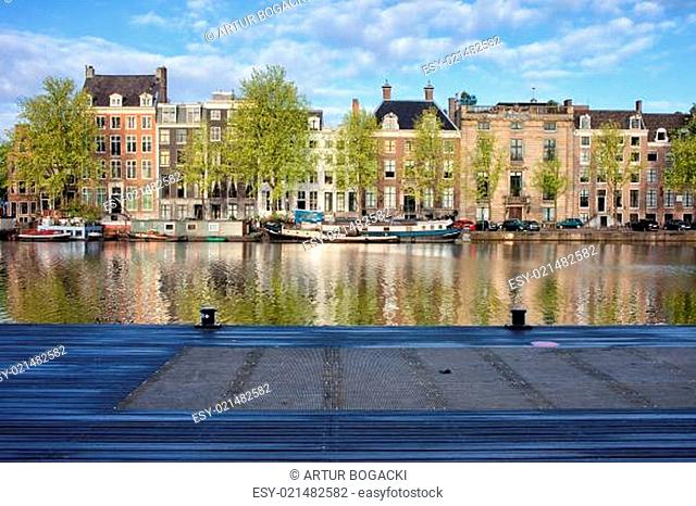 Amstel River in the City of Amsterdam
