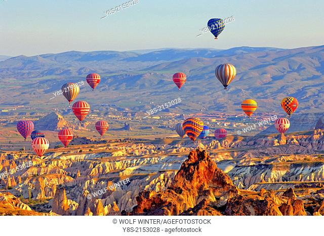 Hot Air Ballons above the Uergip Valley in Cappadocia