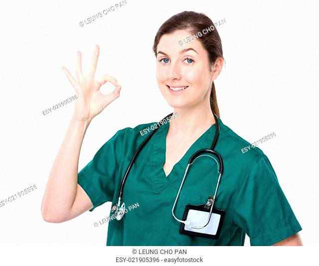 Doctor with ok sign