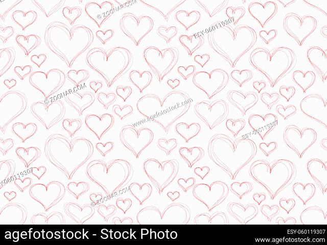 Seamless background with a picture valentine