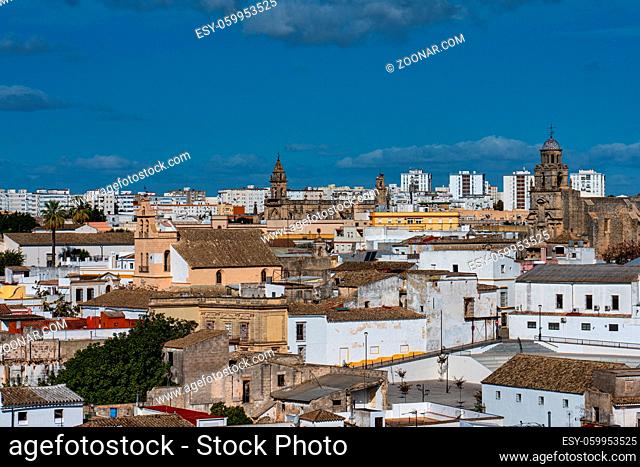 The townscape of Jerez de la Frontera in Cadiz province Andalusia, Spain