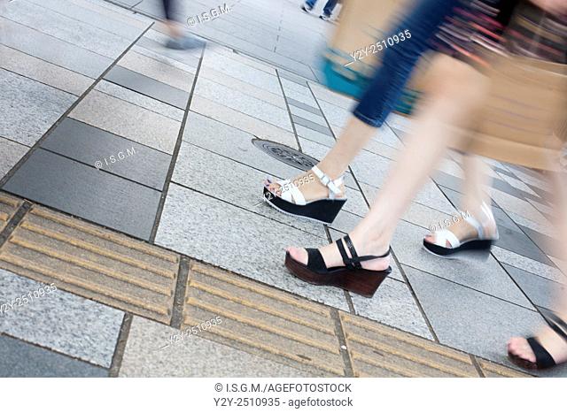People walking in Tokyo, Japan