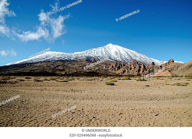 Desert Landscape in Volcan Teide National Park, Tenerife, Canary Island, Spain