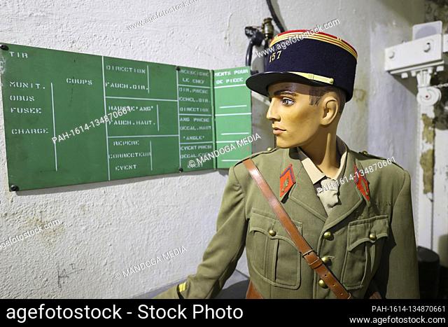 Sainte-Agnes, France - August 19, 2020: The Fortress in St. Agnes of the Maginot Line. French Soldier, Soldat, Linie, Weltkrieg, World War II, 2, , WW2, WWII