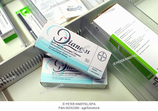 The contraceptive Diane 35 is pictured at a pharmacy in Munich, Germany, 30 Jauary 2013. An acne medicine by Bayer often prescribed as a contraceptive will be...