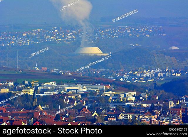 Baden-Württemberg, Cleebronn, nuclear power plant, Neckearwestheim, cooling tower