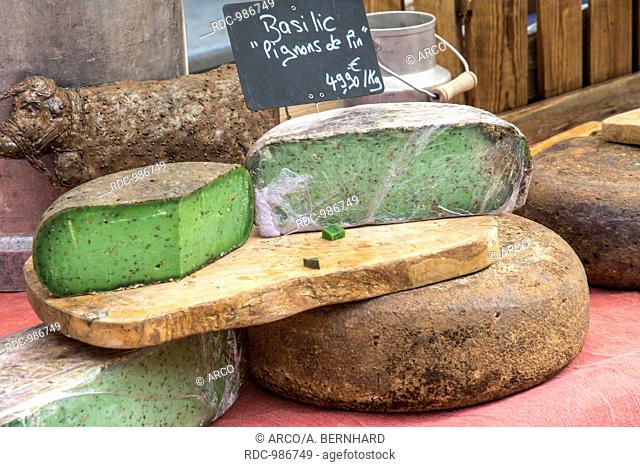 cheese, cheeses, booth, stall market, lorgues, var, provence, southern france, france