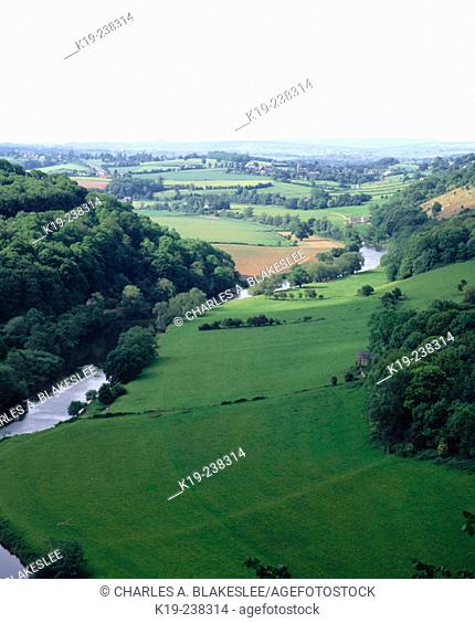 River Wye meanders. Herefordshire. England