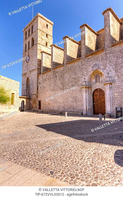 Spain, Balearic Islands, Ibiza, Eivissa, old town Dalt Vila, the cathedral