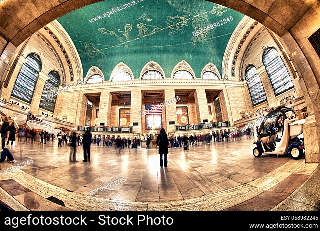 NEW YORK CITY - MAR 18: Interior of Grand Central Station on March 18, 2011 in New York City, NY. The terminal is the largest train station in the world by...