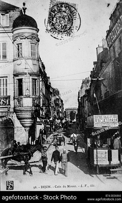 Dijon, corner of the mirror, postcard 1900