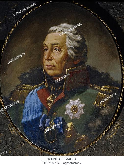 Portrait of Field Marshal Prince Mikhail Kutuzov (1745-1813). Found in the collection of the State Borodino War and History Museum, Moscow