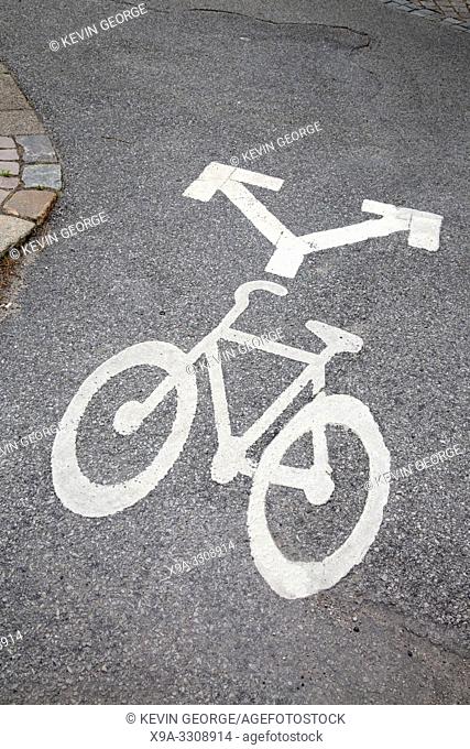Bike Path Sign, Malmo, Sweden