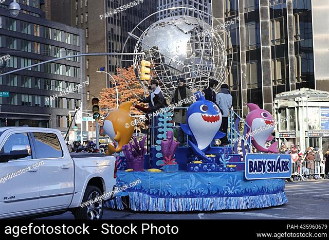 New York, USA, November 23, 2023 - ENHYPEN at the 2023 Macys Thanksgiving Day Parade on November 23, 2023 in New York City Photo: Giada Papini...