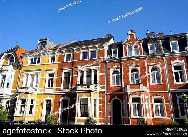 Germany, North Rhine-Westphalia, Bonn, Südstadt, row of houses, town houses, bourgeois houses, Wilhelminian period, classicism