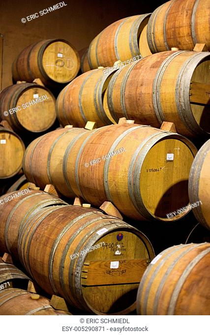 Barrels of South African wine