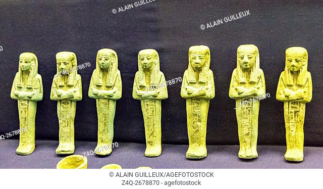 Egypt, Cairo, Egyptian Museum, funeral material found in the royal necropolis of Tanis : Ushabtis of prince Hornakht