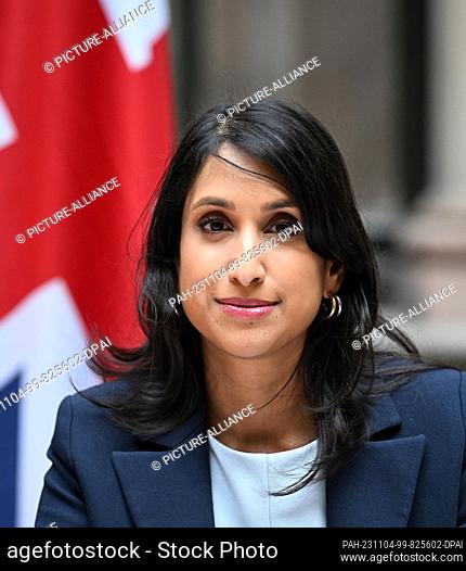 03 November 2023, Great Britain, London: UK Energy Minister Claire Coutinho before signing an energy and climate cooperation agreement with German Economics...