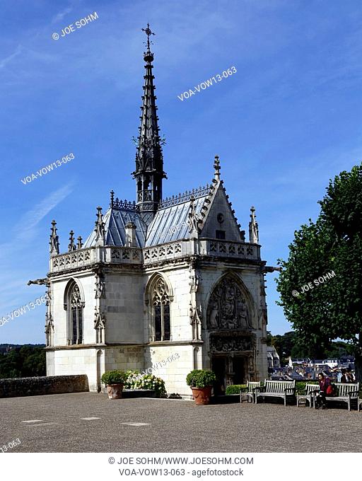 Saint hubert chapel, resting place of Leonardo da Vinci, amboise, France - shot August 2015
