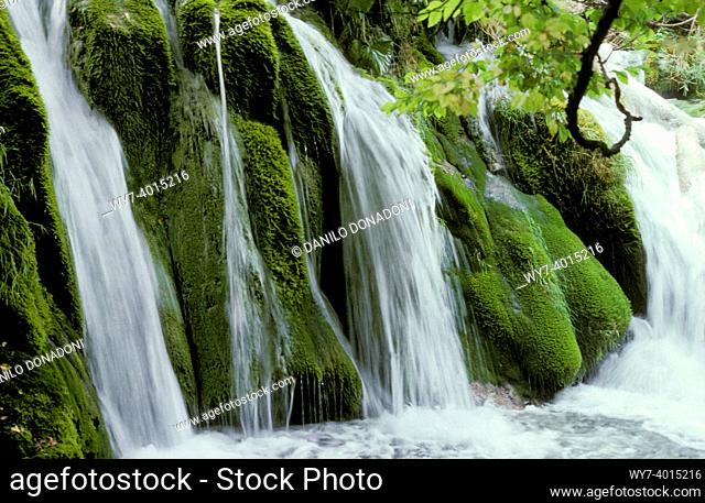 falls near gavanovac jezero, plitvice national park, croatia