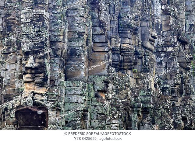 Bayon, Angkor Thom, Angkor archaelogical park, UNESCO World Heritage Site, Siem Reap, Cambodia, South East Asia