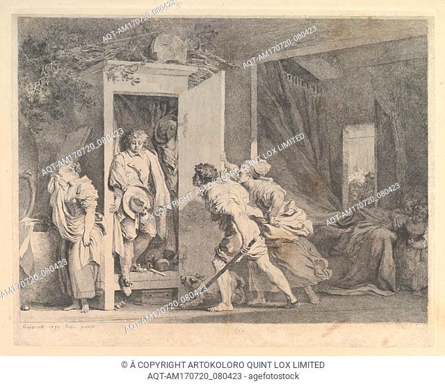 L'Armoire, 1778, Etching, second state (?), sheet: 19 13/16 x 23 7/8 in. (50.3 x 60.7 cm), Prints, Jean HonorÃ© Fragonard (French, Grasse 1732â€“1806 Paris)