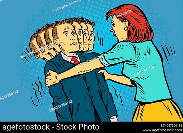 Cartoon Vector illustration of a angry family man pointing at his new auto  car, Stock Vector, Vector And Low Budget Royalty Free Image. Pic.  ESY-040881918 | agefotostock