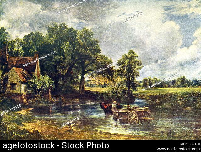 English Romantic painter John Constable (1776-1837) painted The Hay-Wain. This oil on canvas was completed in 1821. Constable's father owned the mill