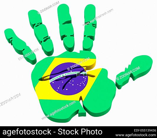 3d generated picture of a brazil concept