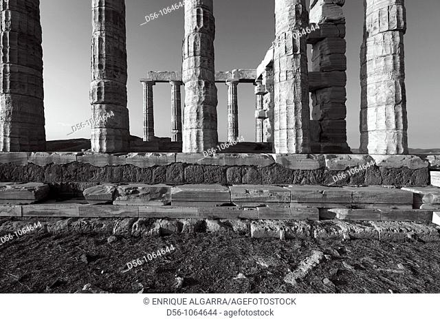 Temple of Poseidon at Cape Sunion. Attica, Greece