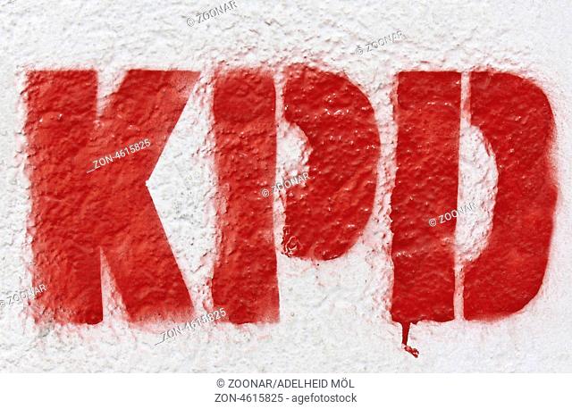 Rotes Stencil KPD, Berlin, Deutschland Red stencil, KPD, Berlin, Germany