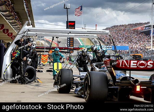 #63 George Russell (GBR, Mercedes-AMG Petronas F1 Team), F1 Grand Prix of USA at Circuit of The Americas on October 23, 2022 in Austin, United States of America