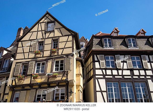 Colmar, historic half-timbered houses on Place de Dominicains