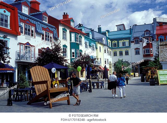 Canada, Quebec, Laurentians, Mount Tremblant, Tremblant Resort Village in the Laurentian Mountains