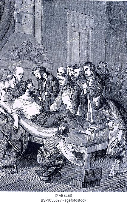 HISTORY OF MEDICINE<BR>1846. Massachussets Hospital. Dental surgery and ether anesthesia