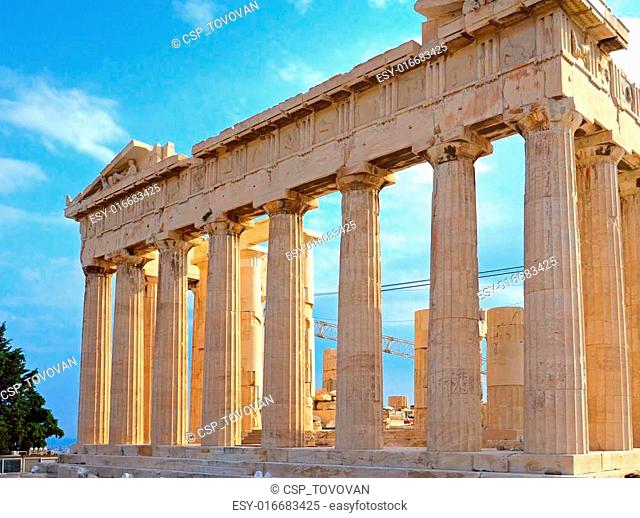 Parthenon in Acropolis in Greece