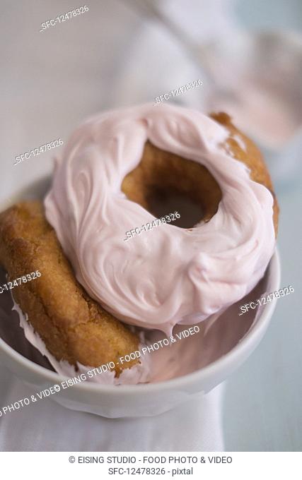 Donuts with pink frosting