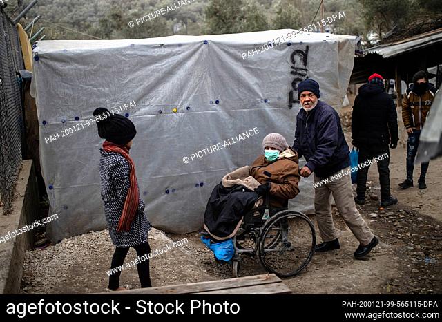 21 January 2020, Greece, Lesbos: The camps on the islands of Lesbos, Samos, Chios, Kos and Leros are completely overcrowded and the atmosphere is desperate and...