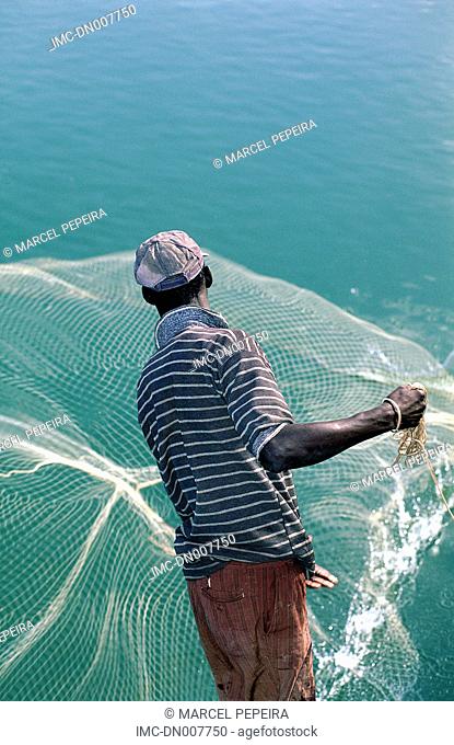 Senegal, Fadiouth island, fisherman