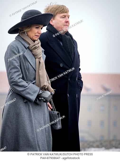 King Willem-Alexander and Queen Maxima of The Netherlands visit concentration camp Buchenwald in Weimar, Germany, 8 February 2016