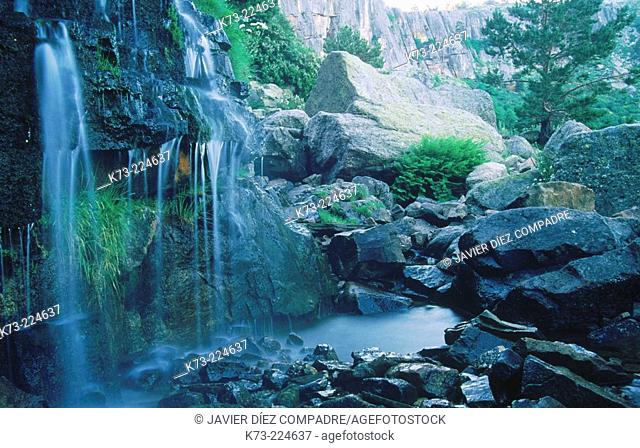 Waterfall at Laguna Negra. Soria province. Spain