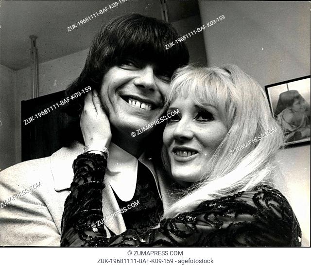 Nov. 11, 1968 - Singers Janie Jones and John Christian Dee wed. : Blonde cabaret star Janie Jones today married singer/composer John Christian Dee at the...