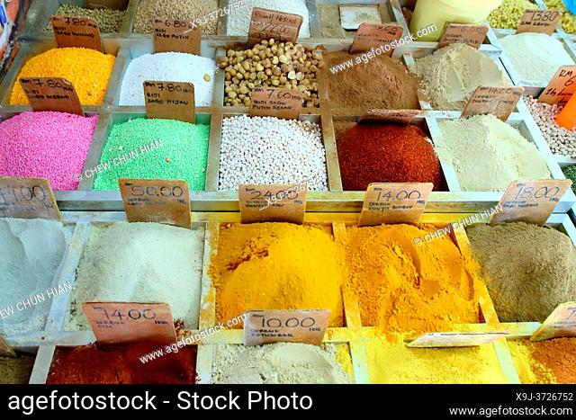 Spice shop in Old town, Kuching, Sarawak, Malaysia, Asia