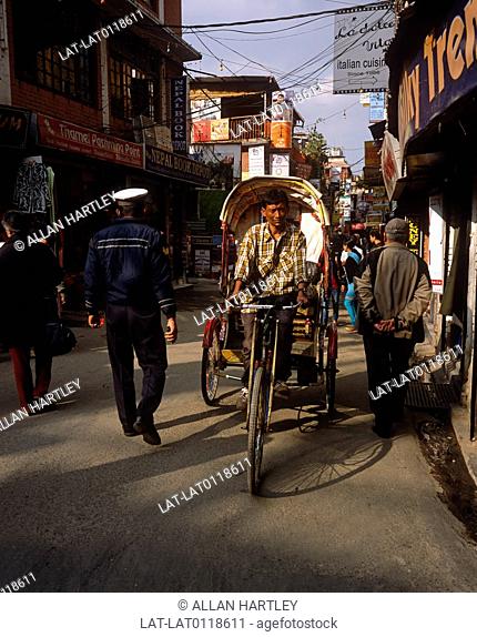 Rickshaws are an excellent and cheap means of transport on the streets of Kathmandu