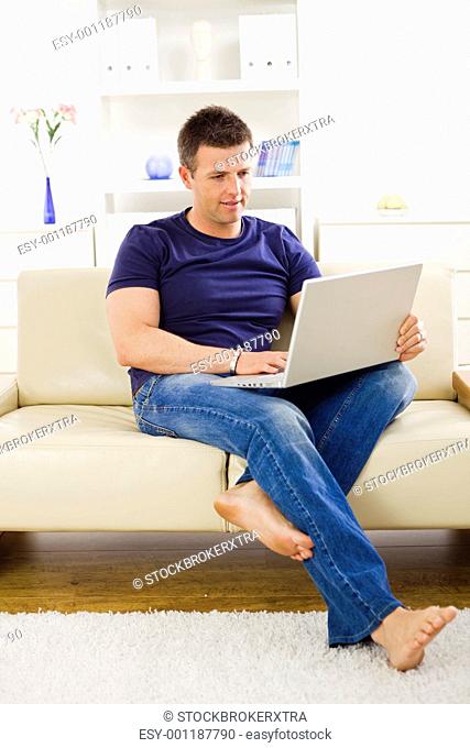 Man browsing internet