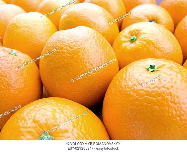 oranges background close up