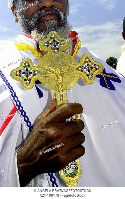 Africa, Eritrea, Asmara, Meskel is an annual religious holiday of the Eritrean Orthodox Church commemorating the discovery of the True Cross by Queen Eleni...