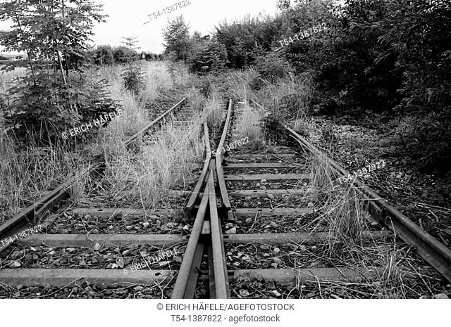 Ingrown railway points