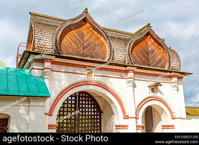 Moscow, Russia - September 19, 2020: Part of the architectural ensemble of the historical museum-estate Kolomenskoe. Fine example of the 17th century...