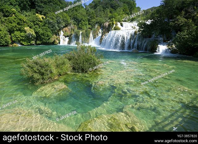 Skradinski buk waterfall, Krka National Park, Dalmatia, Croatia